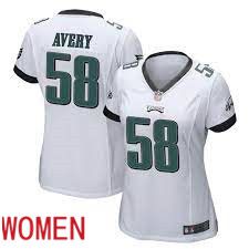 Women Philadelphia Eagles 58 Genard Avery White Nike Limited Player NFL Jersey
